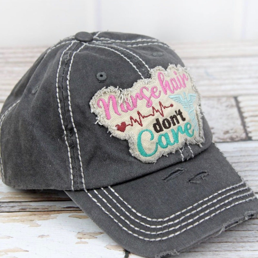 Distressed “Nurse” Hat